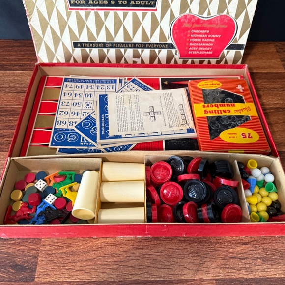 Vintage Board Game - 6 Family Fun Games - Picture 3 of 13